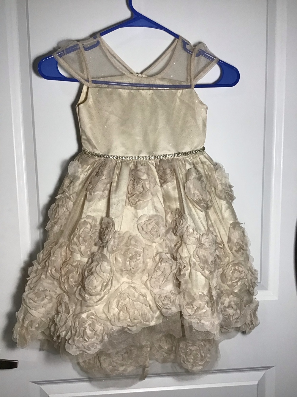 Nannette Ivory Floral Rosette Tulle Dress 5
